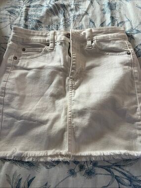 American Eagle Outfitters White Denim Mini Skirt